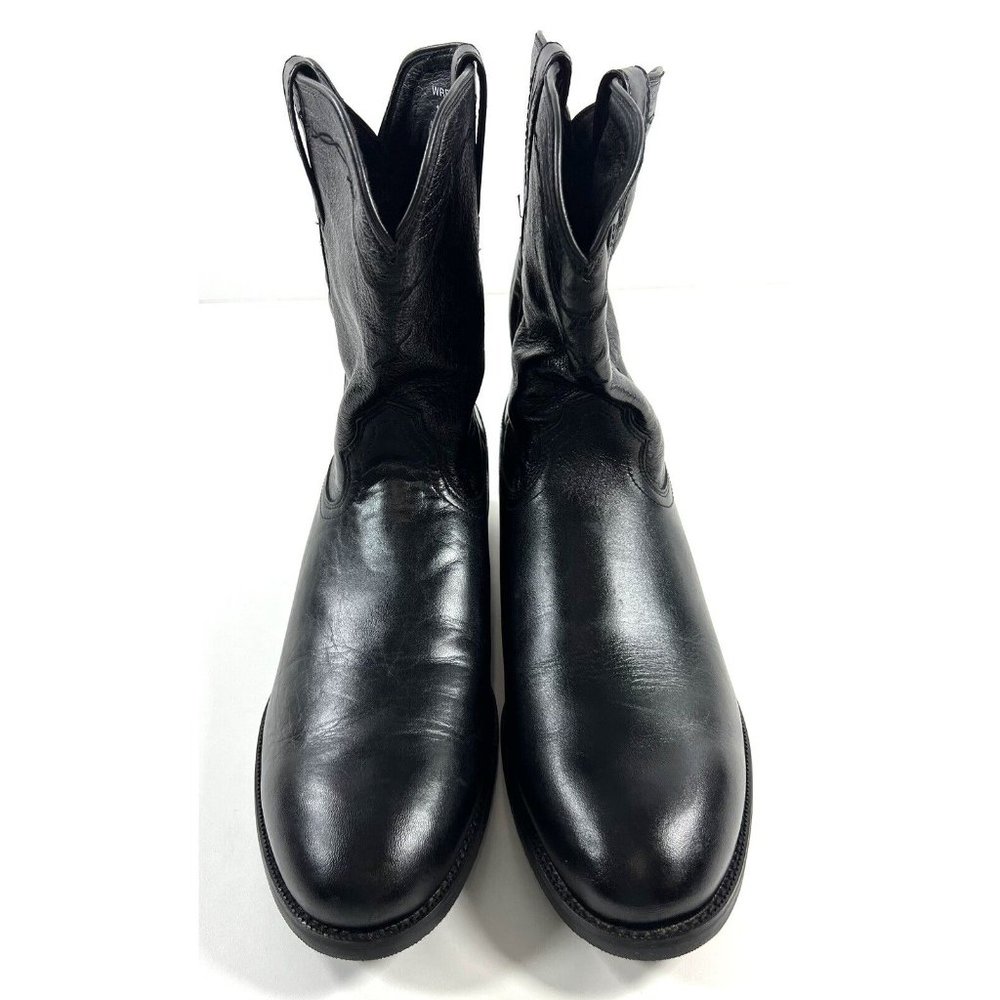 Twisted X Mens Size 10 B Narrow Western Work Boot Roper Black Leather WRP0001 - Picture 3 of 10